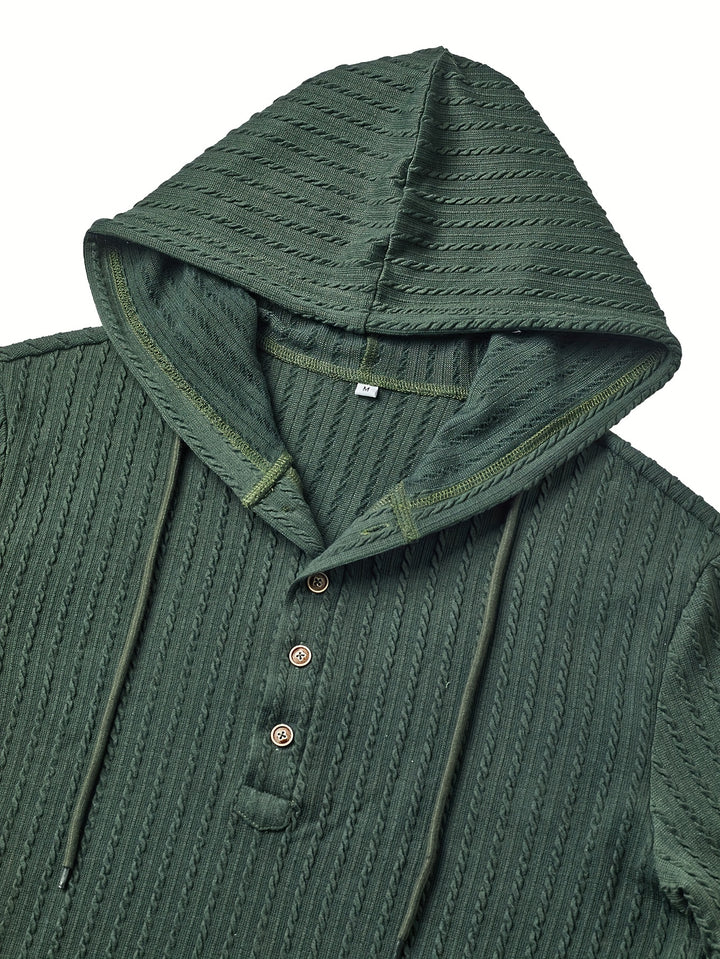 Gideon | Textured Hooded Henley