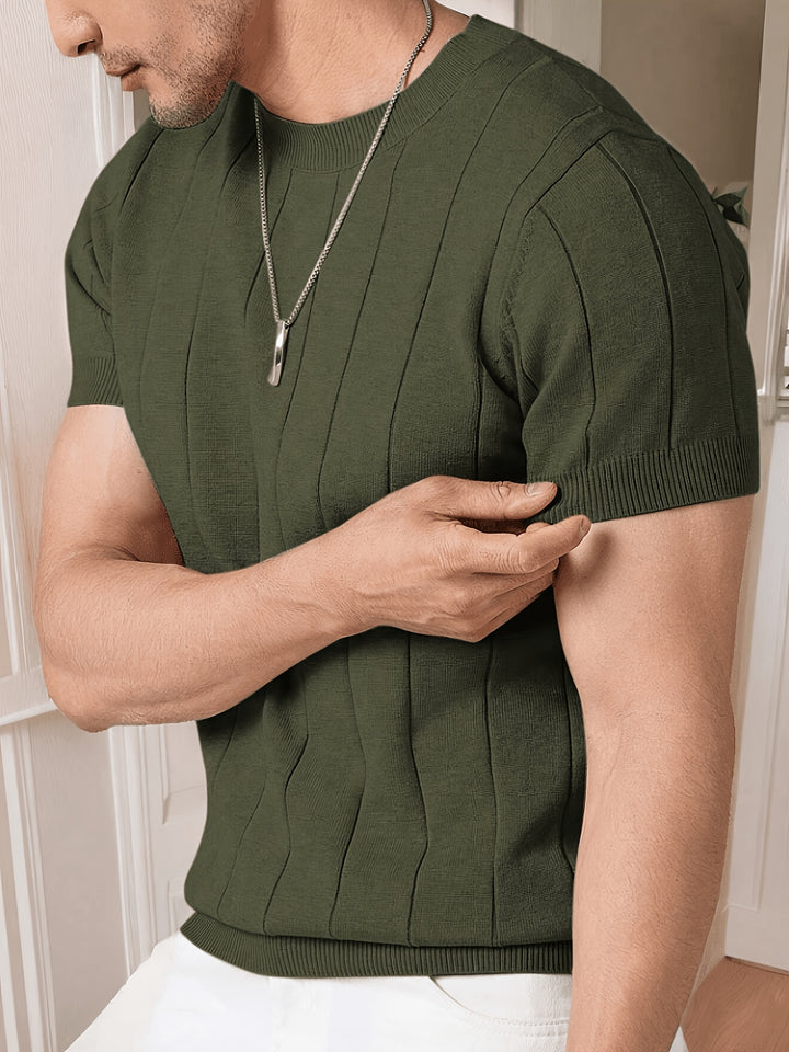 Landon | Ribbed Short-Sleeve Top