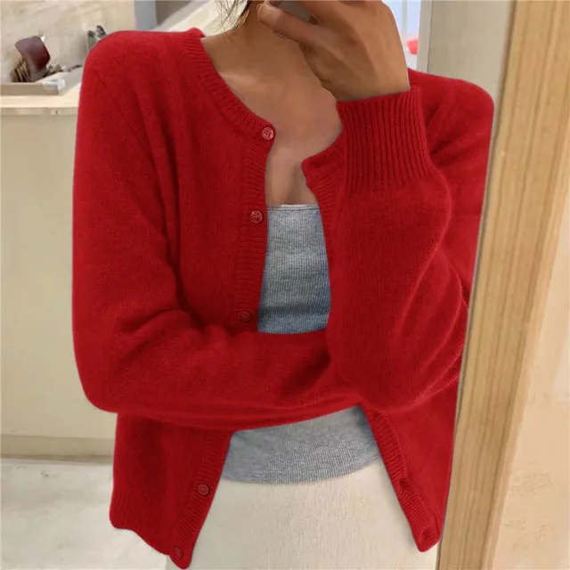Astrid | Round-Neck Button Cardigan