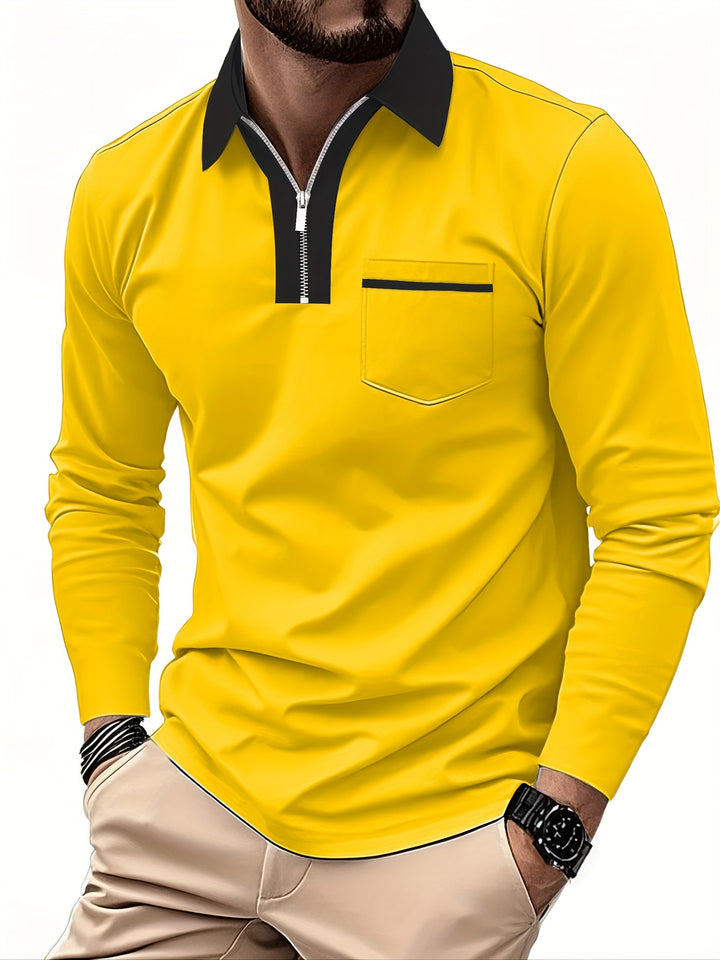 Fletcher | Refined Zip-Collar Polo Shirt