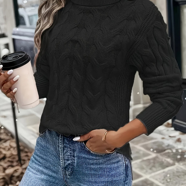 Lila | Cable-Knit Turtleneck Sweater