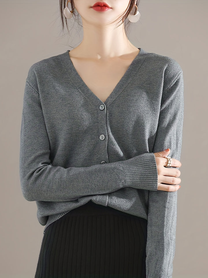 Cassandra | Lightweight Button-Front Cardigan