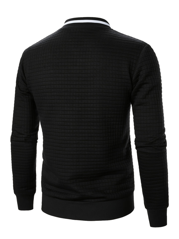 Hayes | Textured Zip Bomber Jacket