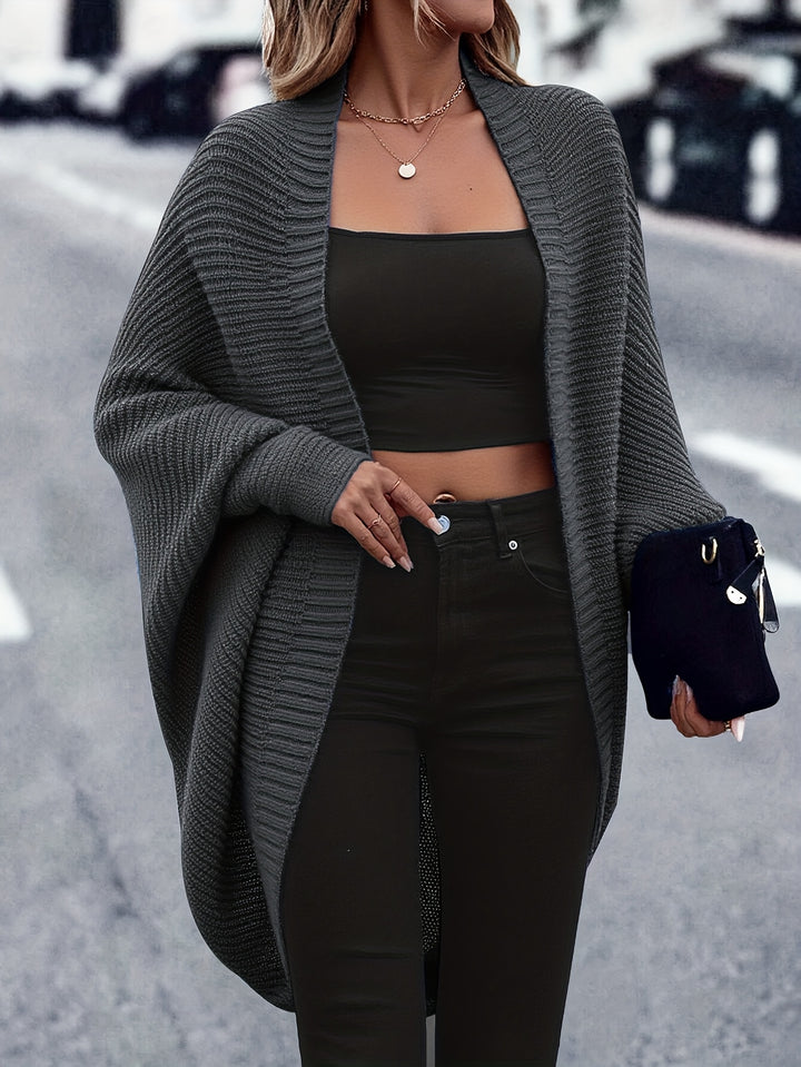 Vanessa | Christmas Draped Open-Front Cardigan