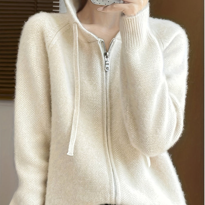 Sylvie | Cozy Hooded Zip Cardigan