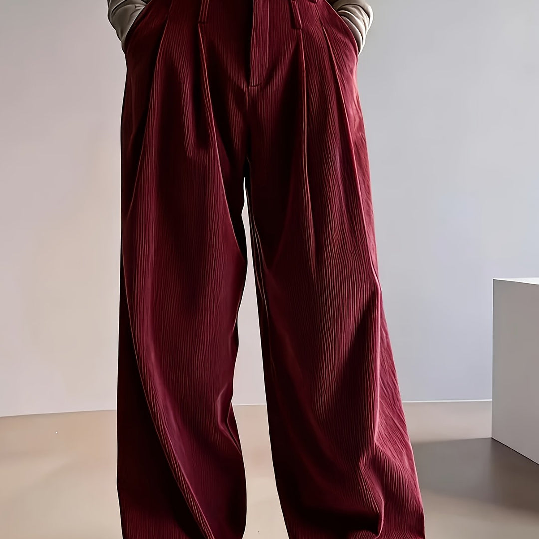 Louisa | Pleated Wide-Leg Trousers