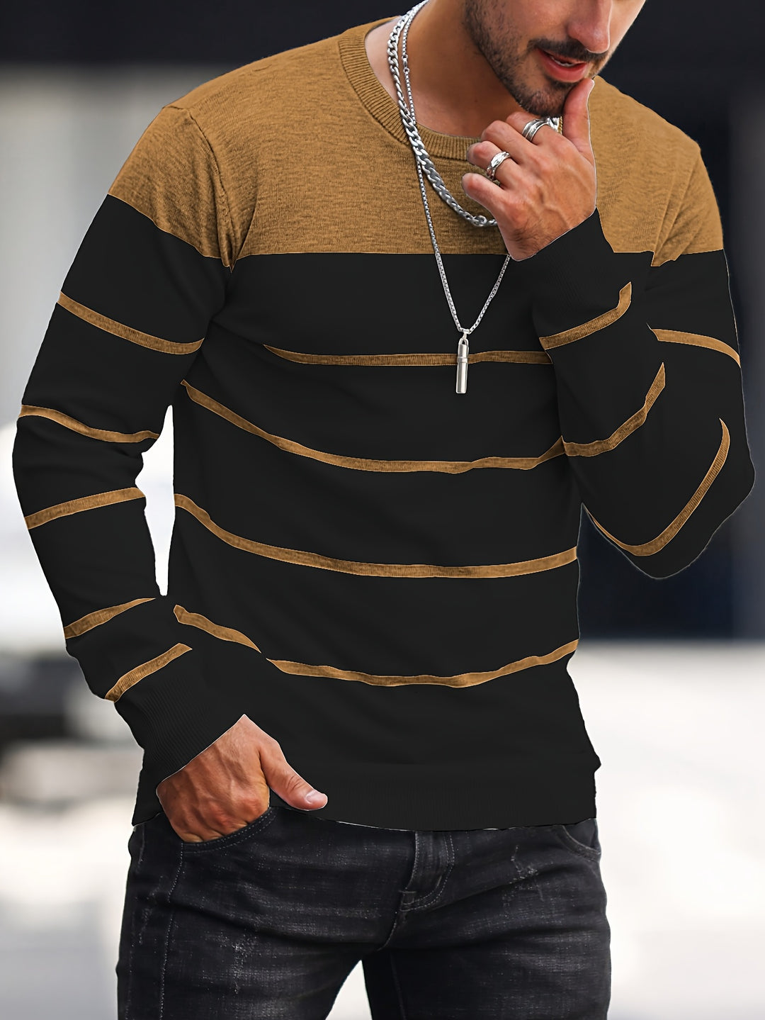 Bennington | Classic Striped Crew Neck Sweater