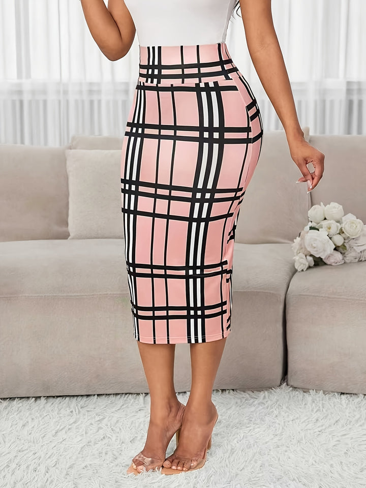 Charlotte | Timeless Plaid Pencil Skirt