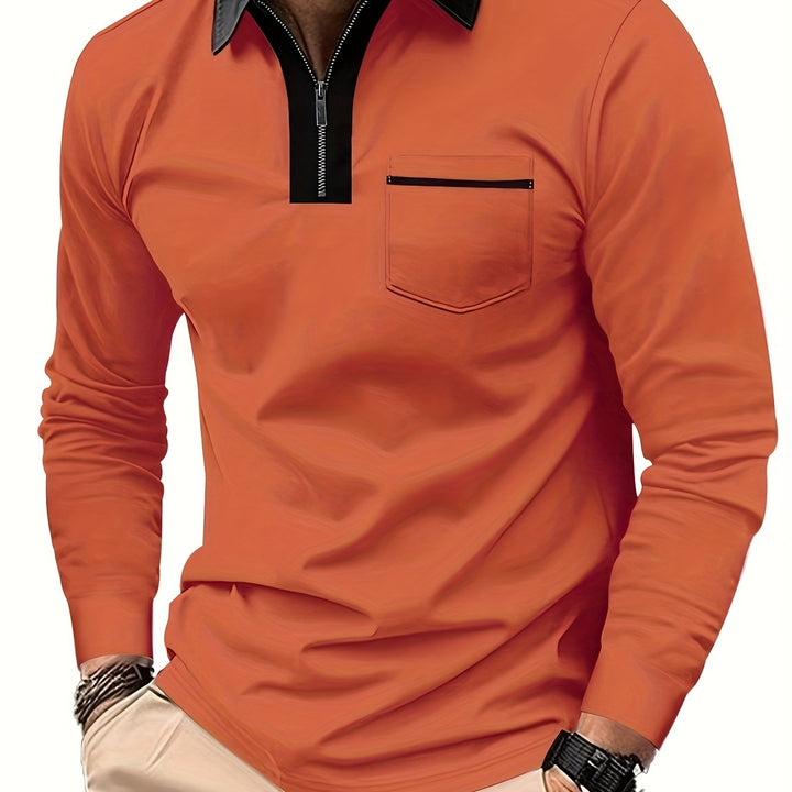 Fletcher | Refined Zip-Collar Polo Shirt