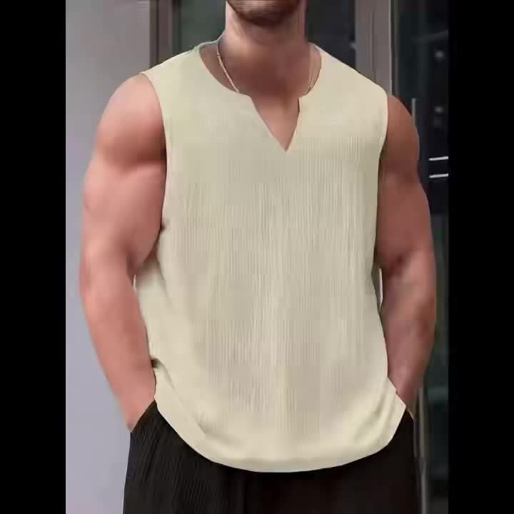 Damon | Relaxed Split-Neck Tank Top