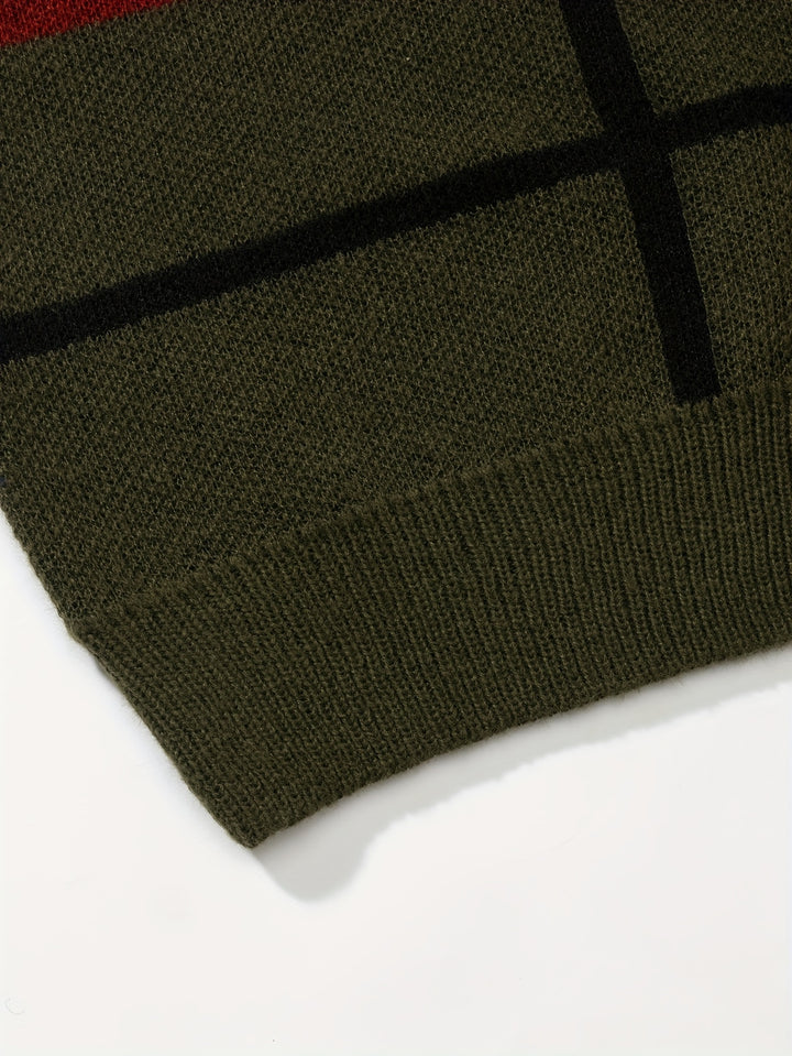Edmund | Color Block Crewneck Sweater
