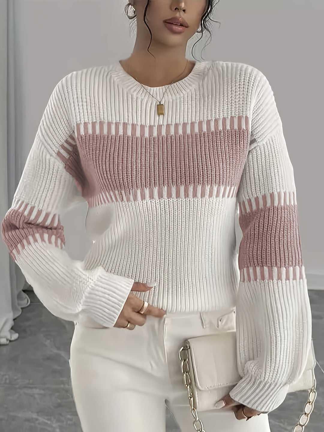 Lorna | Colour-Block Striped Sweater
