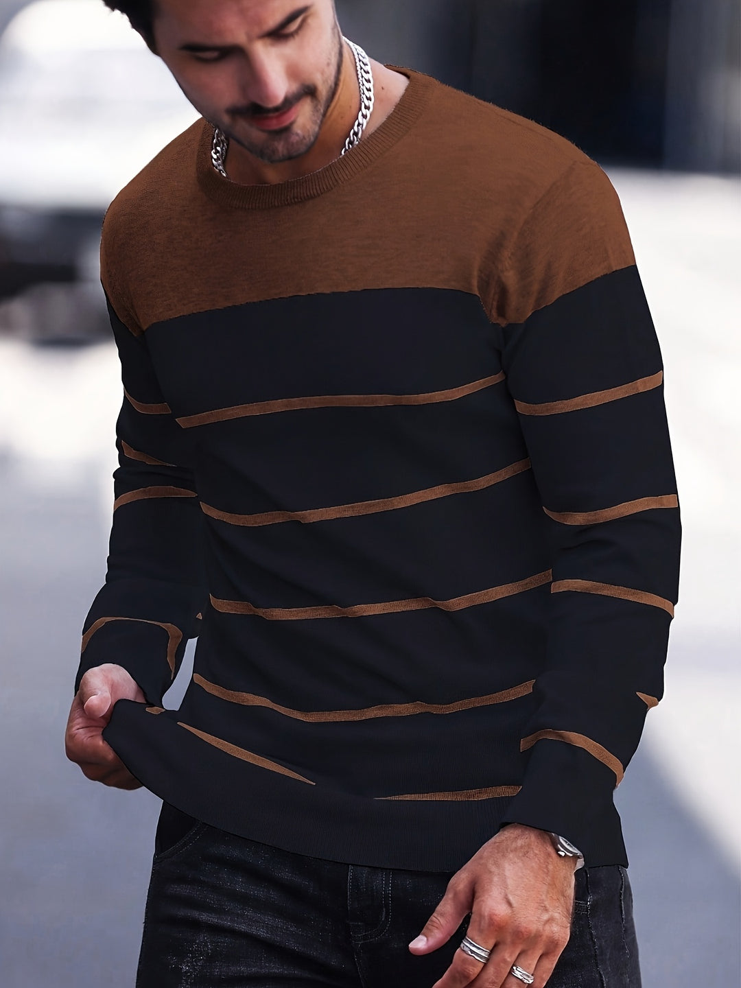 Bennington | Classic Striped Crew Neck Sweater