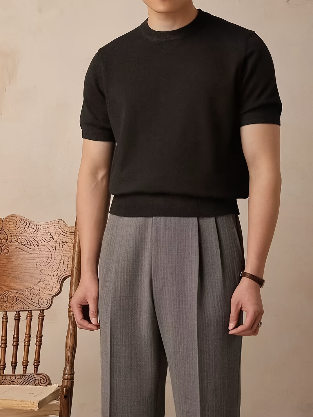 Emerson | Refined Crew-Neck Short-Sleeve Top