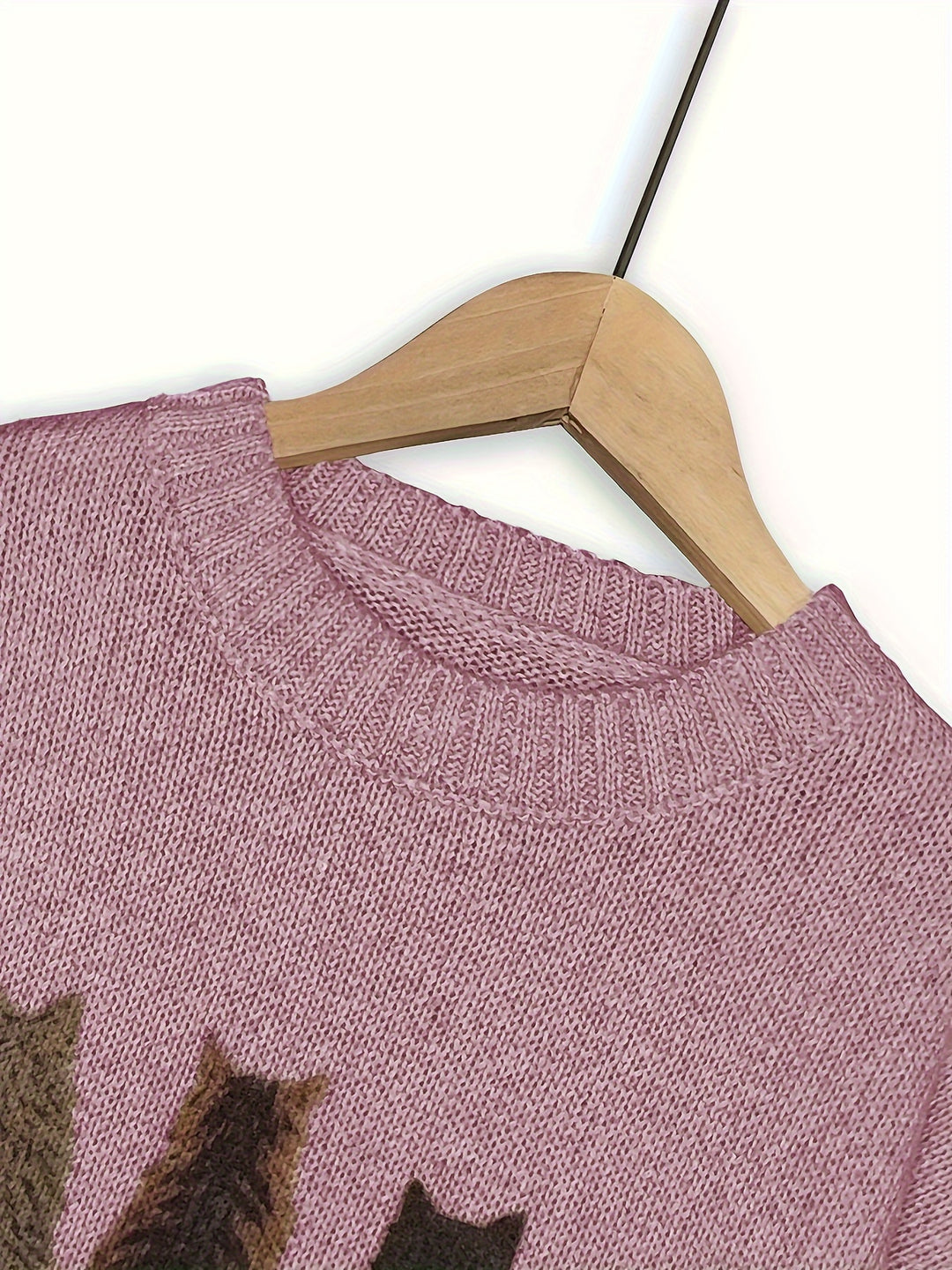 Rosalie | Cat Print Relaxed Sweater