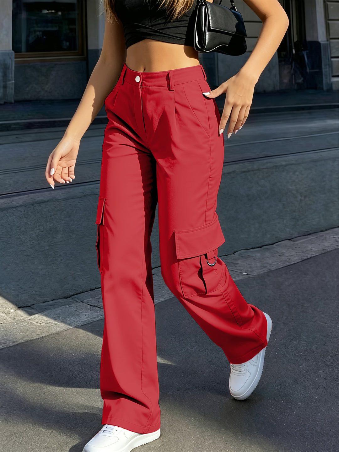 Ingrid | High-Waisted Cargo Trousers