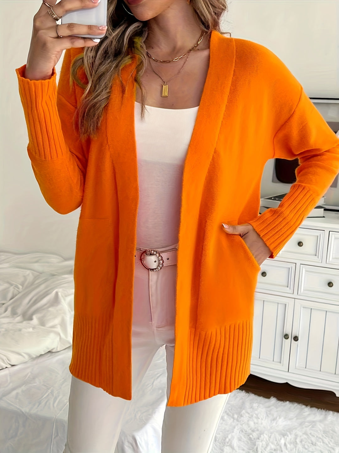 Charlotte | Draped Open-Front Cardigan