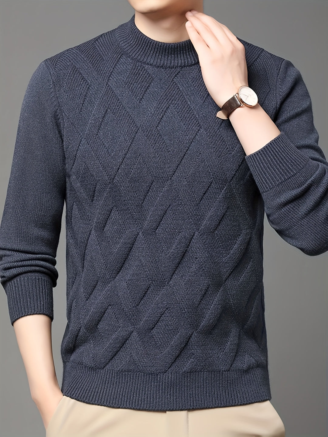 Rhys | Textured Mock-Neck Sweater