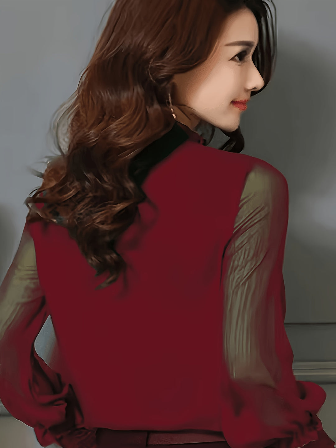 Bernadette | Elegant Stand-Collar Blouse