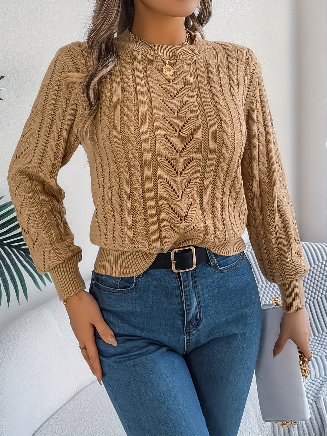 Marissa | Textured Cable-Knit Sweater