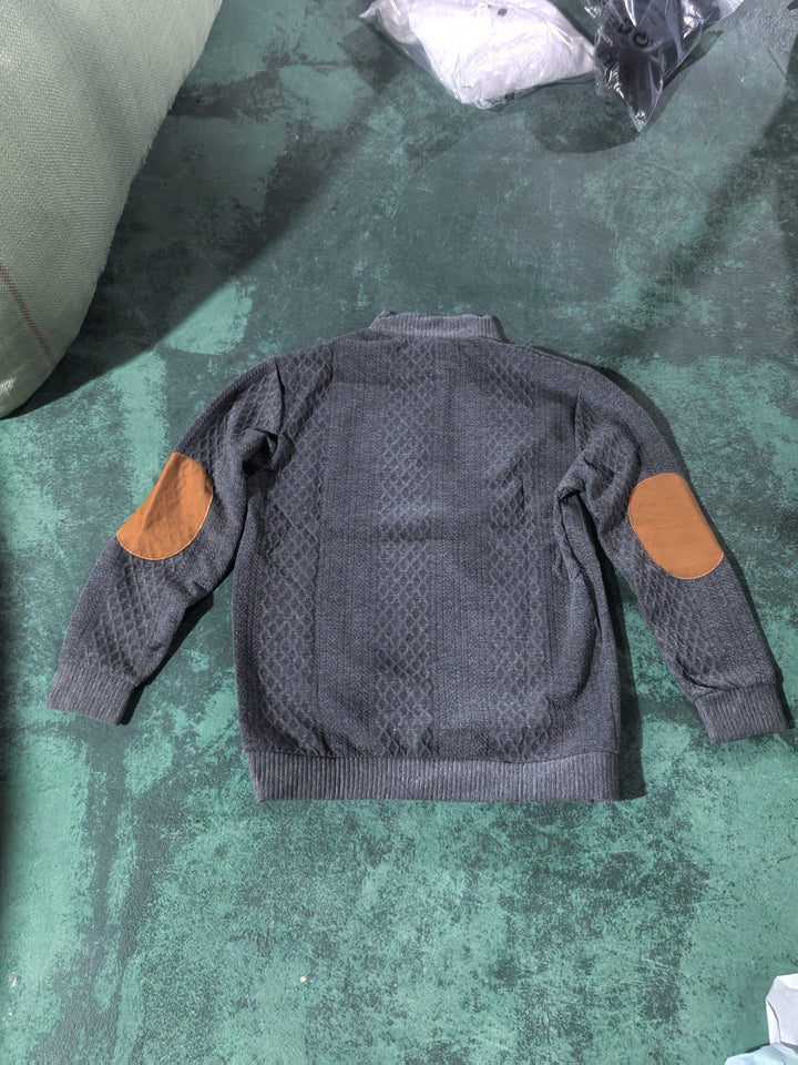 Rupert | Cable-Knit Stand Collar Sweater