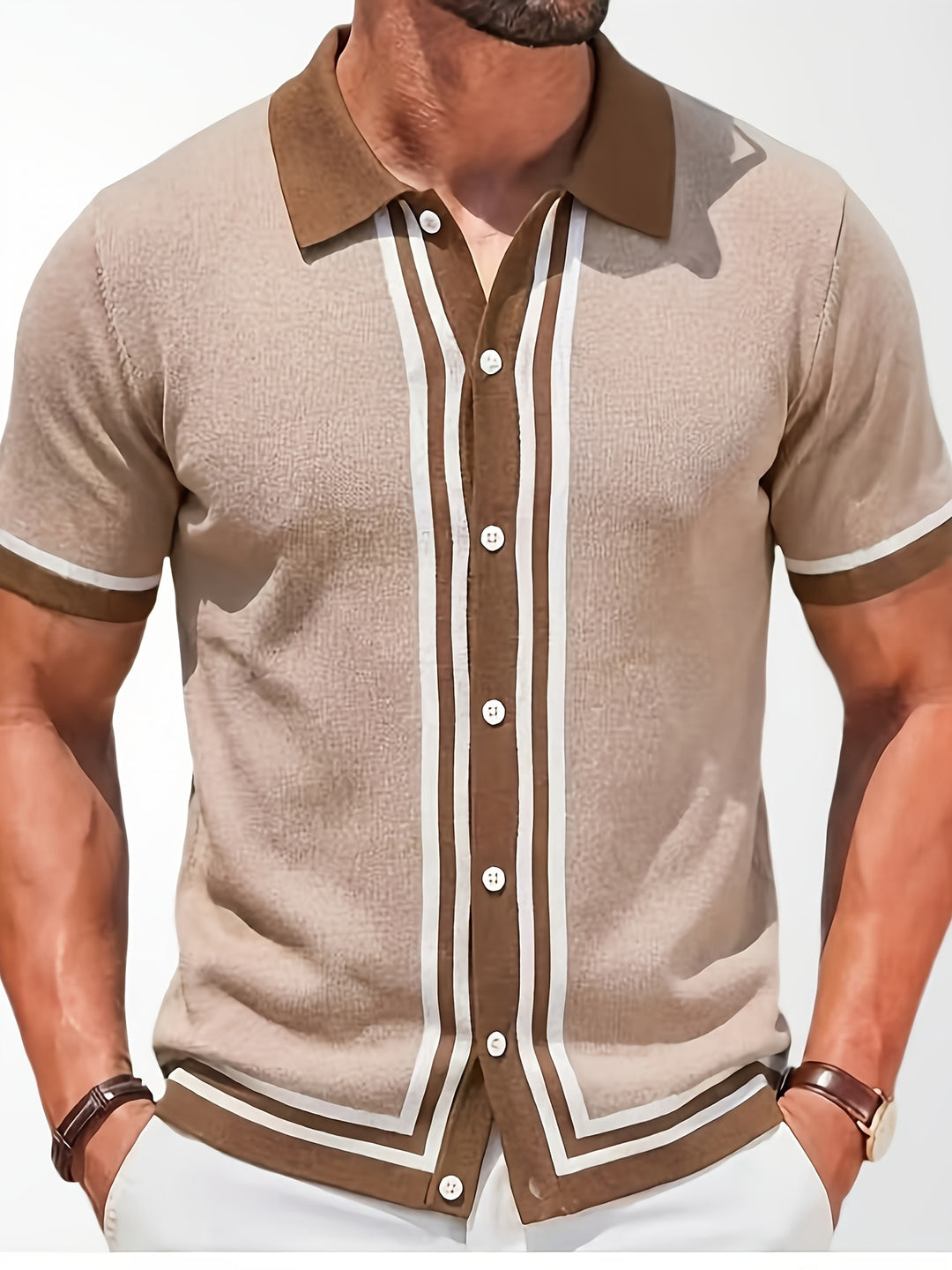 Winston | Retro Striped Short-Sleeve Shirt