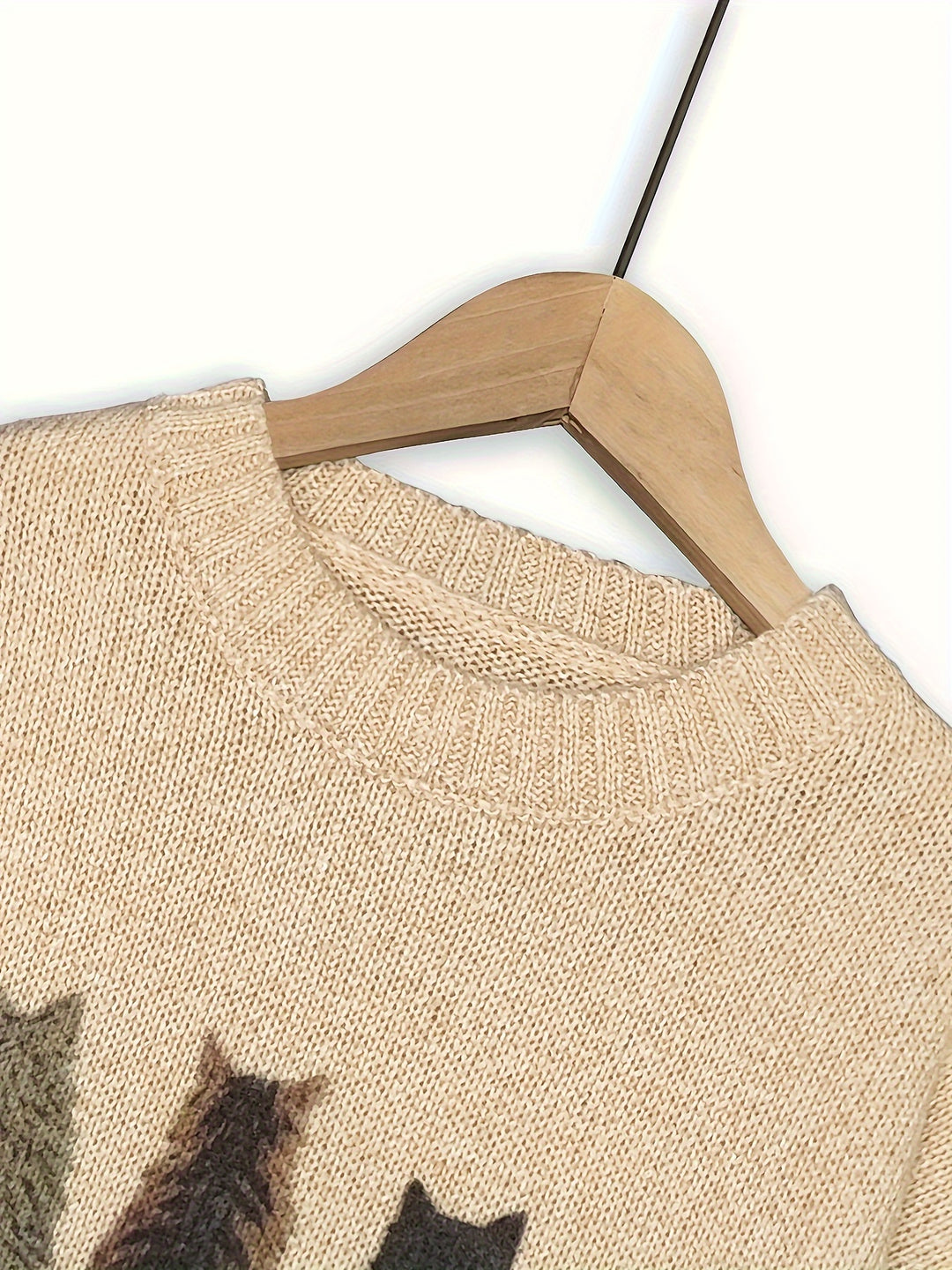 Rosalie | Cat Print Relaxed Sweater