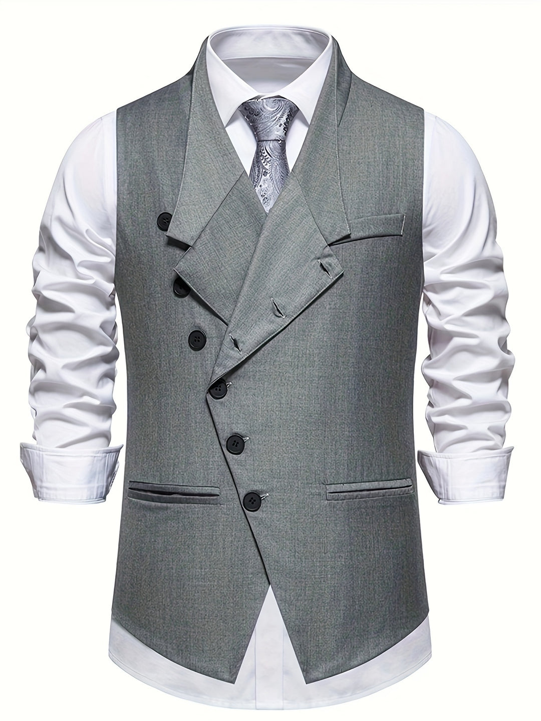 Jasper | Slant-Button Notch Lapel Vest