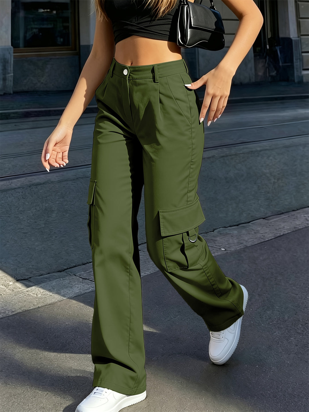 Ingrid | High-Waisted Cargo Trousers