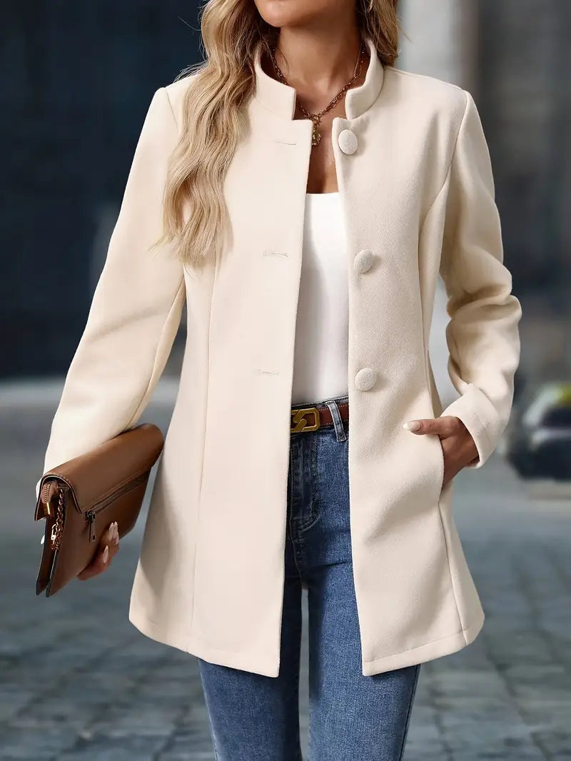 Camilla | Elegant Stand-Collar Coat