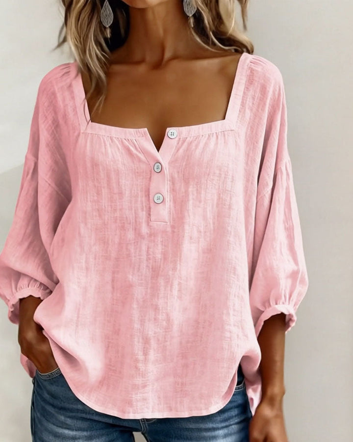 Florence | Relaxed Square-Neck Blouse