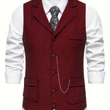 Winslow | Herringbone Single-Breasted Vest
