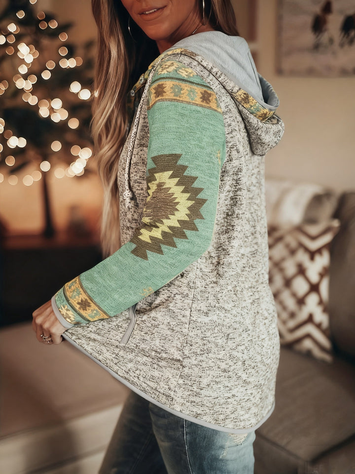 Harlow | Western-Inspired Snap-Button Hoodie