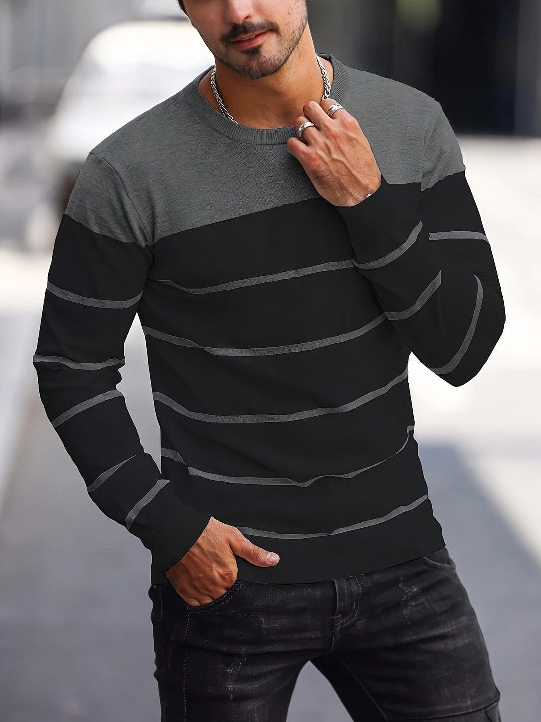 Bennington | Classic Striped Crew Neck Sweater