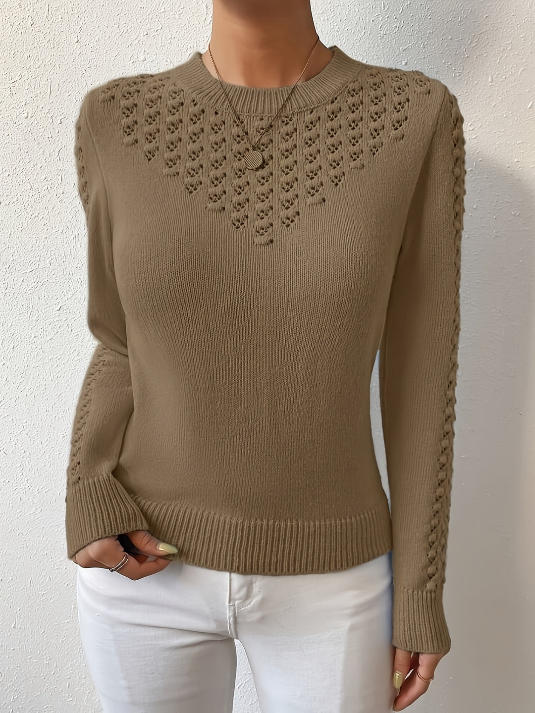 Celia | Delicate Pointelle Pullover