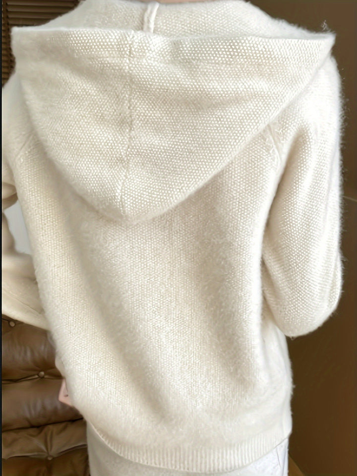 Sylvie | Cozy Hooded Zip Cardigan