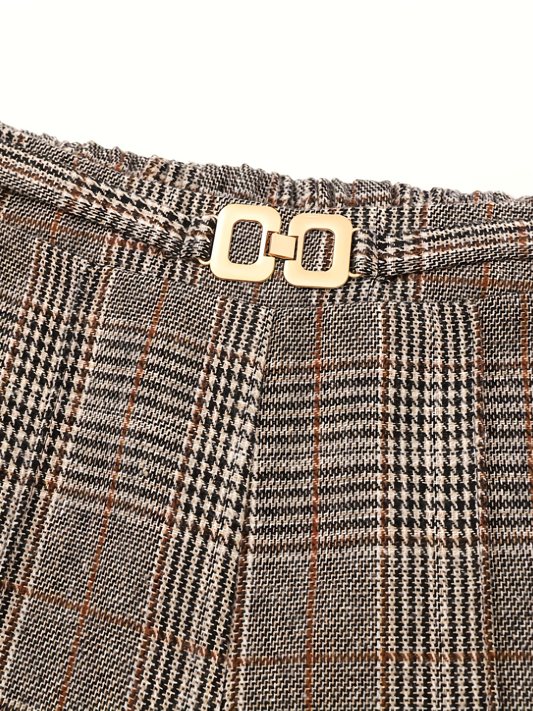 Brooke | Refined Wide-Leg Plaid Trousers