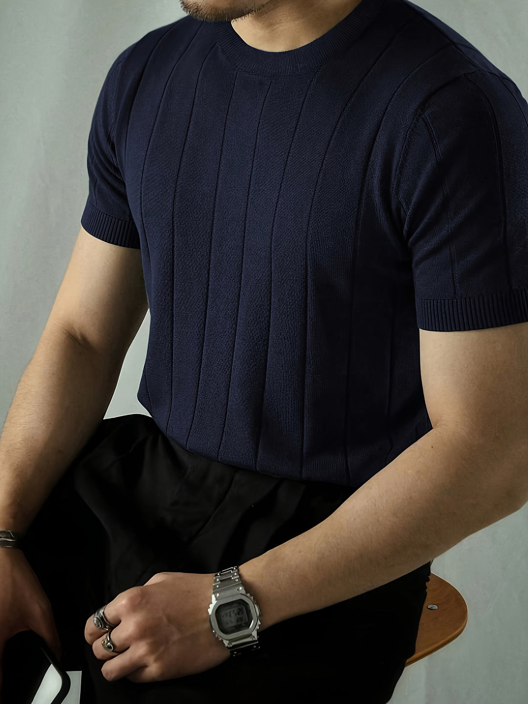 Landon | Ribbed Short-Sleeve Top