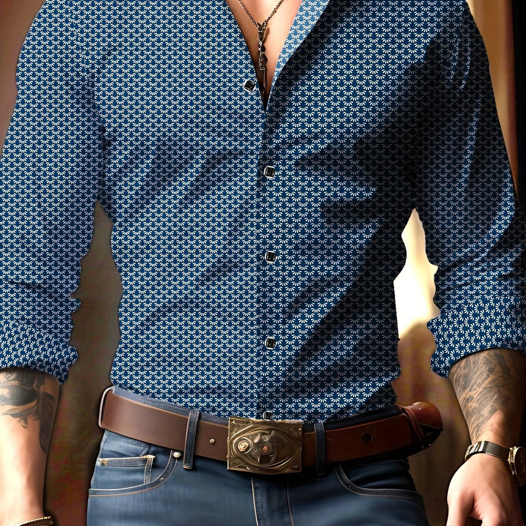 Bennett | Refined Print Button-Up Shirt