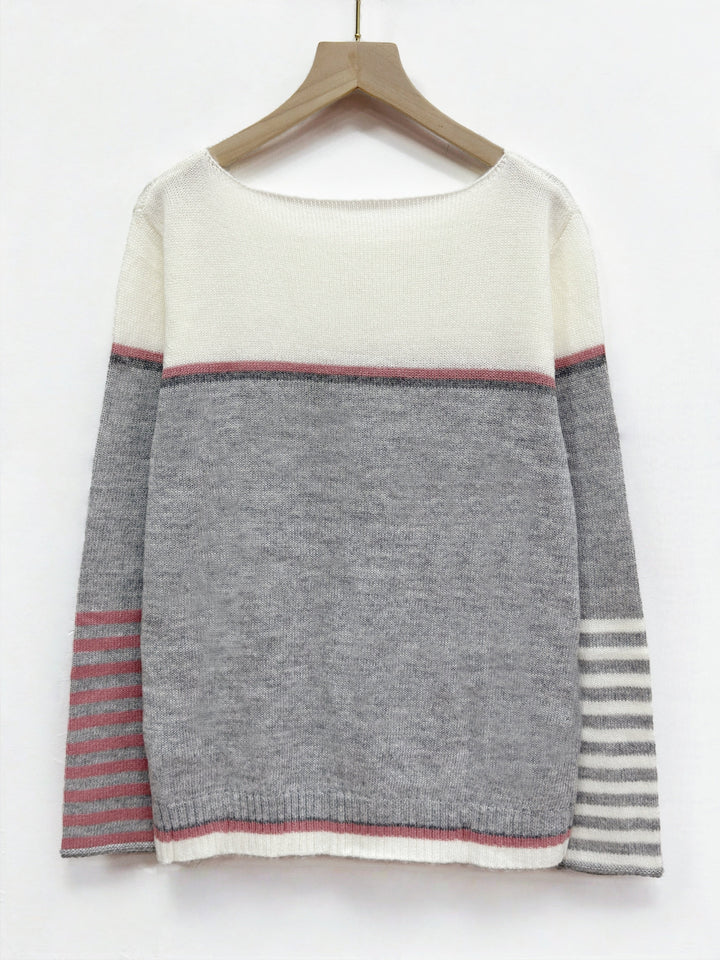 Sabine | Boat-Neck Color-Block Sweater