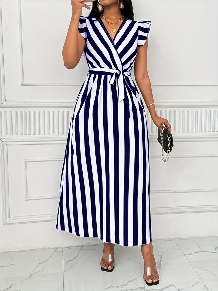Beatrix | Striped Wrap Maxi Dress