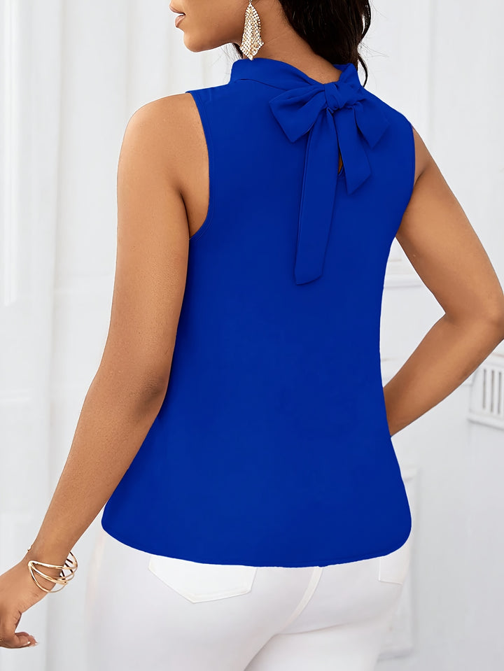 Colleen | Bow-Tie Sleeveless Blouse
