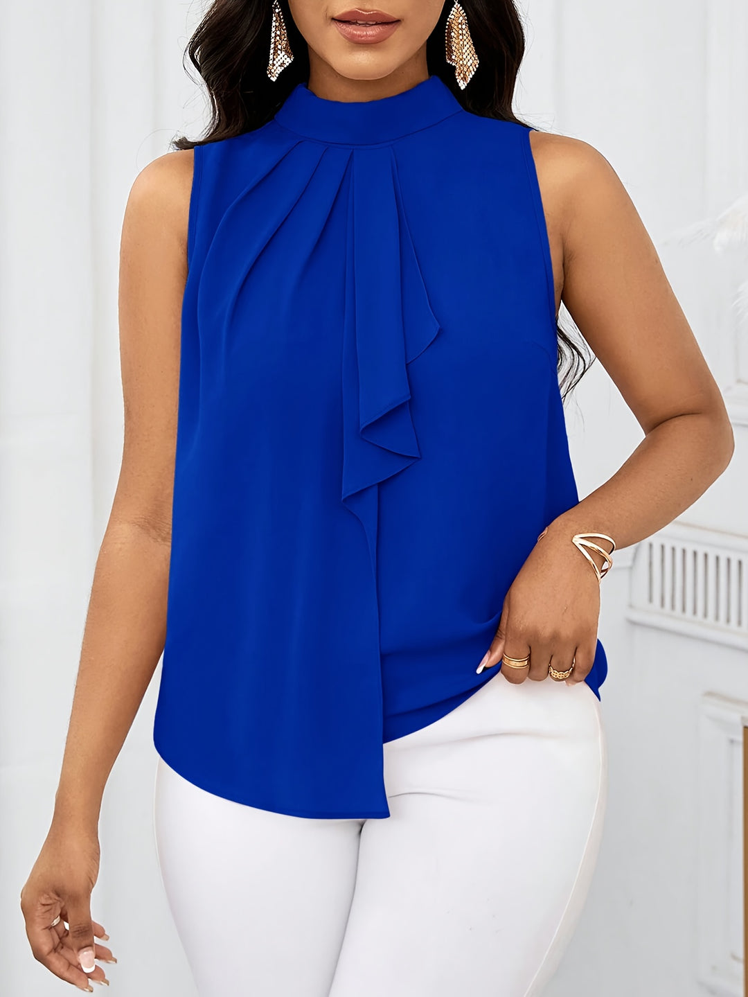 Colleen | Bow-Tie Sleeveless Blouse