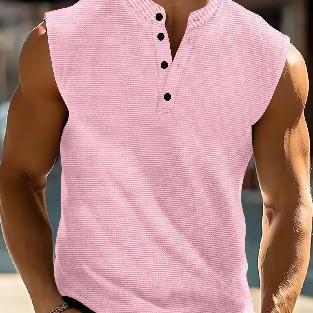 Grant | Sleeveless Button-Front Tank Top