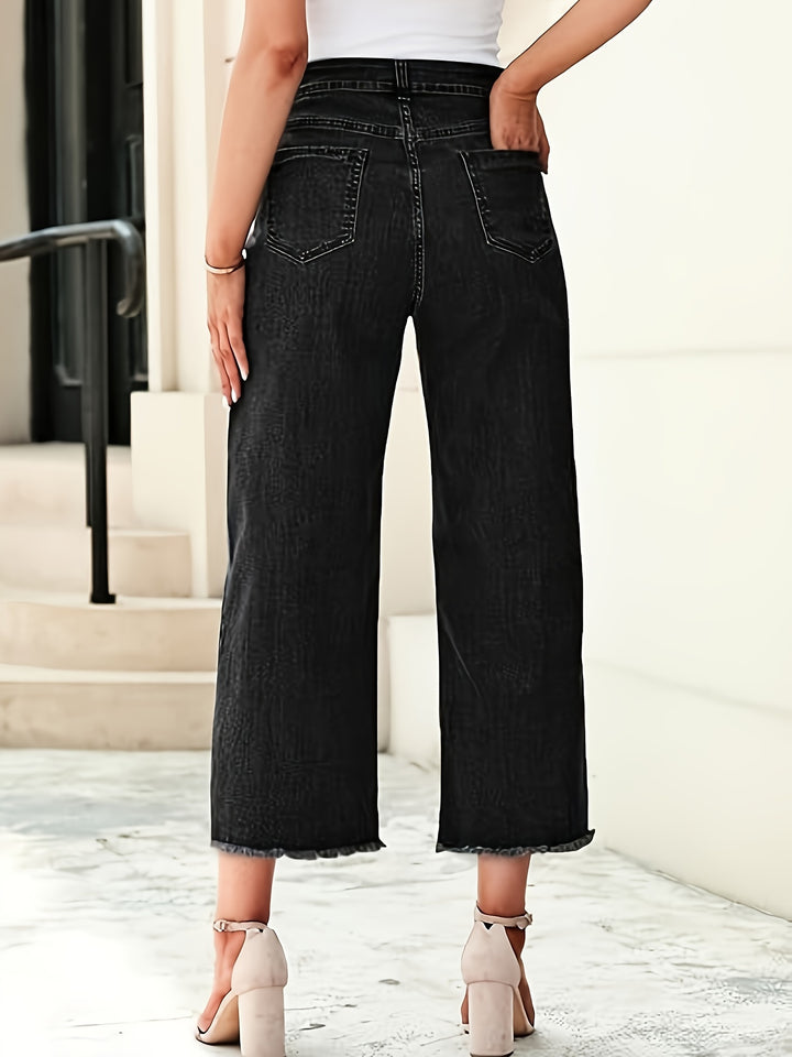 Wren | Cropped Straight-Leg Jeans