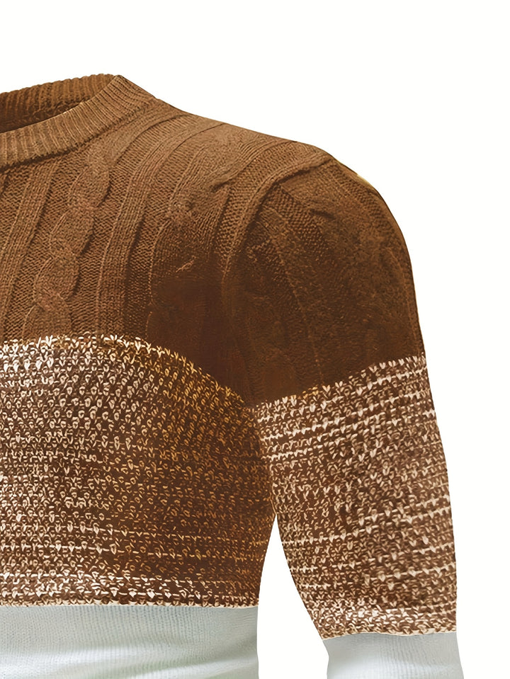 Wallace | Color-Block Crew Neck Pullover