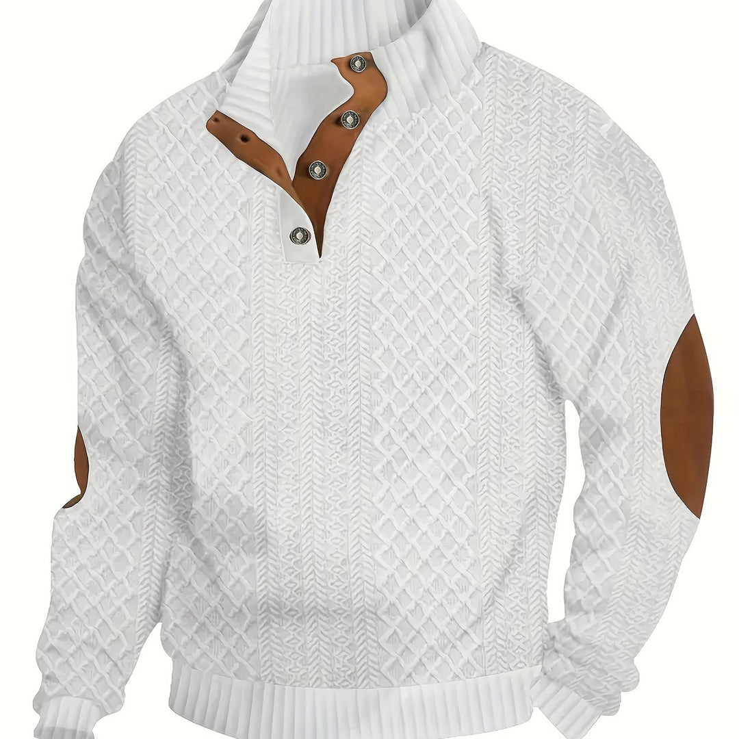 Rupert | Cable-Knit Stand Collar Sweater
