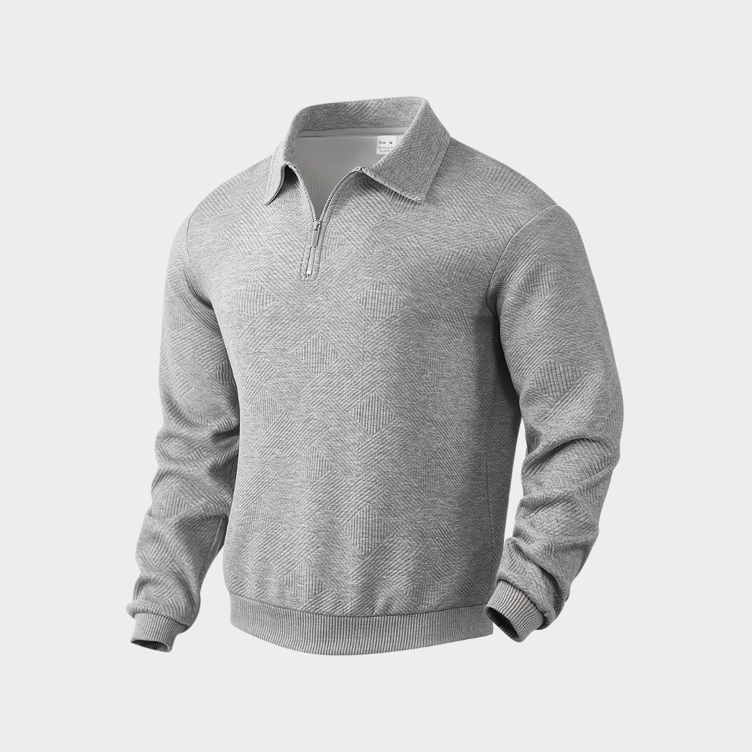 Simon | Textured Half-Zip Pullover
