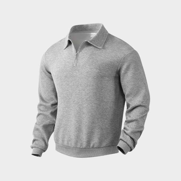 Simon | Textured Half-Zip Pullover