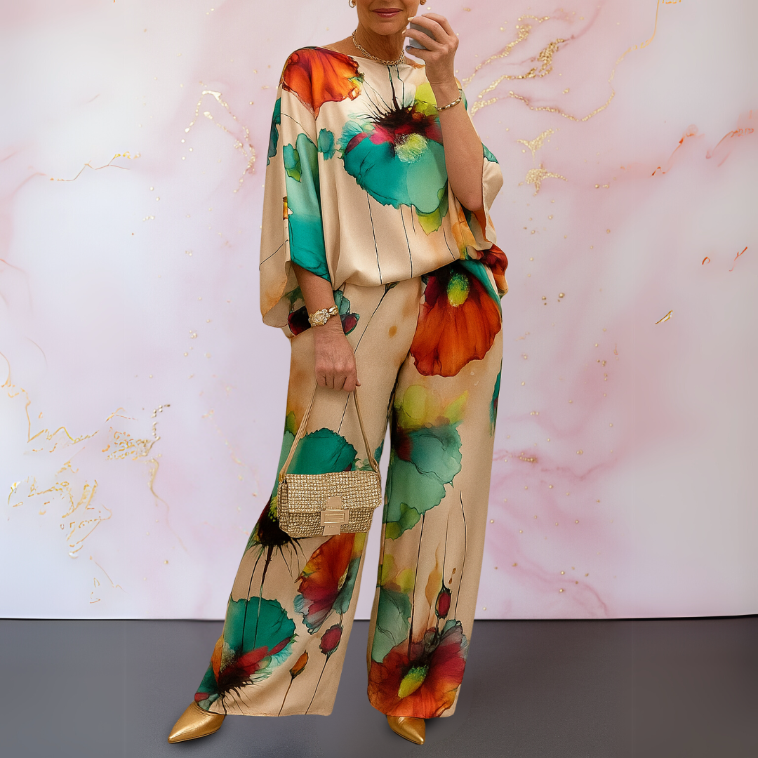 Harlow | Elegant Satin Two Piece Set